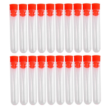 20 pces não-terminado plástico tubos de teste laboratório ferramenta de teste com tampa de parafuso transparente, 12*60mm 2024 - compre barato