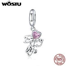 WOSTU-colgantes de plata de ley 100% auténtica, accesorio de "La Vida llena", apto para pulsera y collar, joyería artesanal, regalo, CQC907 2024 - compra barato