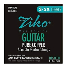 Ziko-cuerdas de guitarra acústica 011-050 Dr-010, cobre puro, antioxidantes, instrumentos musicales, accesorios 2024 - compra barato