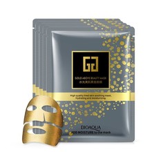 Bioaqua Brand Gold Facial Mask BLACK Essence Hyaluronic Acid Gel Anti Aging Wrinkle Hydrating Moisturizing Skin Care For Face 2024 - buy cheap