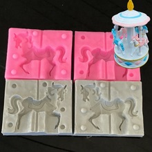 Conjunto de moldes de jabón en forma de unicornio, molde de vela para pastel hecho a mano, 3D, moño de unicornio, molde de silicona de Animal, molde para jabón con forma DIY, regalos 2024 - compra barato