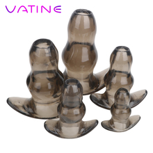 VATINE 5 Sizes Hollow Anal Plug Soft Speculum Masturbation Butt Plug Anal Dilator Enema Prostata Massager Sex Toys For Woman Men 2024 - buy cheap