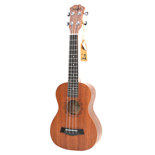 Хит продаж-21 дюймов в укулеле Сапеле сопрано для начинающих укулеле гитара Дельфин узоры Гавайская гитара красное дерево Шея тонкая настройка Peg 4 струны 2024 - купить недорого