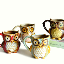 Britain Movie Themes Retro Style 3D Owl Tea Coffe Mug Magic School Hedwig Happy Owl Messenger Ceramic Tiki Coffee Cup Drinkware 2024 - buy cheap