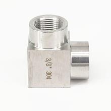 Cotovelo fêmea bclip para tubulação, 90 deg 3/8, aço inoxidável, conector de pressão de operação, 304 mpa, 2.5 polegadas 2024 - compre barato