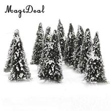 MagiDeal 10Pcs 1/150 White Dark Green Scenery Landscape Model Cedar Trees for Train Track Building Model Layout Prop 8cm 2024 - buy cheap