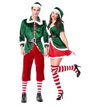 Women Men Couple Green Santa Claus Costume Christmas tree Outfit 2024 - buy cheap