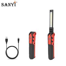 USB Charging COB+LED Work Light Hand Flashlight Emergency Inspection Work Torch Portable Lantern With Hook Magnet Power Display 2024 - buy cheap