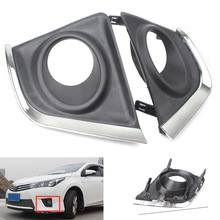 2PCS Auto Car Front Bumper Fog Light Bezel Lamp Cover Trim For Toyota Corolla 2014 2015 2016 EU Version 2024 - buy cheap