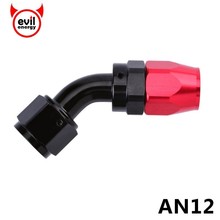 evil energy AN12 Swivel Hose End Oil Fuel Fitting Oil Cooler Hose End Fuel Aluminum Adapter 0 45 90 180 Degree Fuel Connector 2024 - buy cheap