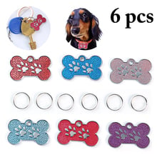 6PCS Bone Shape Pet Anti-Lost Tag Cute Bone Shape DIY Dog Tag Pet ID Tags Dog Cat Personalized Tag Pet Track Supplies 2024 - buy cheap