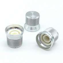 10pcs Silver Aluminum alloy knobs 17mm X 16mm Potentiometer Encoder Knob Switch Cap Plum Shaft 2024 - купить недорого