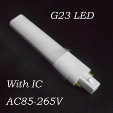 G23 LED bulb 4W 6W 8W 10W tube lights SMD 2835 G23 LED lamp AC85-265V Epistar chip g23 led light tube PL lamp 110V 220V 230V 2024 - buy cheap