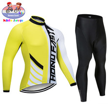 2022 Sleeve Jersey Set Breathable Children Long  Cycling Clothing Breathable Sportswear kids Bicycle Bike maillot ciclismo 2024 - buy cheap