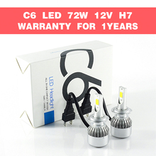 C6 Car Headlight Bulbs H7 Led Light H1 H3 H4 H8 H9 H11 HB2 H13 9004 9005 9006 9007 880 HB3 HB4 Automobiles Headlamp 12V 6000K 2024 - buy cheap