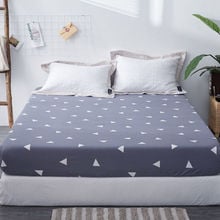 1pc 100%Polyester Fitted Sheet Mattress Cover Printing Bedding Linens Bed Sheets With Elastic Band70 2024 - buy cheap