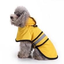 Chubasquero reflectante para perro, ropa impermeable para cachorro, abrigo de lluvia con capucha, chaquetas de lluvia para mascotas, ropa S/M/L/XL, novedad de 2019 2024 - compra barato