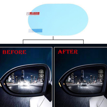 2 pcs carro anti névoa de água anti-nevoeiro à prova de chuva proteger alta resistência transmitância oval espelho retrovisor película protetora 10*14.5cm 2024 - compre barato