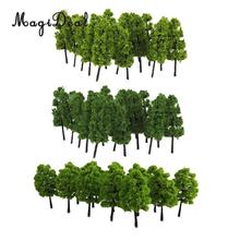 40x Model Train Railway Scenery Building Green Tree Models HO Z Scale Layout for Diorama Wargame 2024 - buy cheap
