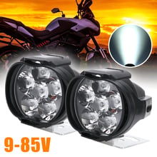 Universal 2pcs Motorcycle Headlight Scooter Fog Spot Light LED Motorbike ATV Moto Working Head Lamp White DRL Car Headlamp 2024 - buy cheap