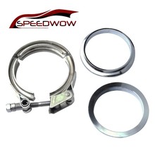 Speedwow universal 2.5 Polegada de aço inoxidável v-band braçadeira flange plana kit turbo escape flange para tubo de escape turbo parte do carro 2024 - compre barato