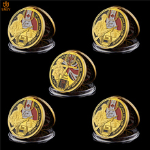 5PCS 1944.6.6 D.Day WWII Euro Juno 2nd Infantry Division Gold Badge Challenge Military Commemorative Coins  Collection 2024 - buy cheap