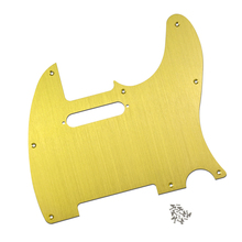 FLEOR Aluminum Metal Pickguard Electric Guitar Pick Guard 8 Hole with Screws for FD Tele Style Guitar Parts Accessories,Golden 2024 - buy cheap