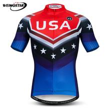 Weimostar-camiseta para ciclismo masculina, verão, secagem rápida, equipe dos eua, bicicleta, mtb, 2021 2024 - compre barato