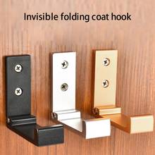 Aluminum Alloy Gold Silver Black Collapsible Clothes Hanger & Towel & Coat & Robe Hook Decorative Bathroom Hooks Wall Mounted 2024 - buy cheap