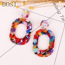 Acrylic Earrings Boho Acetate long Drop Earings Fashion jewelry For Women Big Dangle Earring geometric Accessories Jewellery 2024 - buy cheap