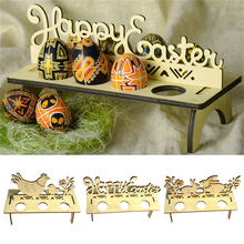 2019 Home Decoration Easter Decorative Bunny Rabbit Shape Eggs Tray Holder Stand Wooden Pendant DIY Craft Ornament For Kids Gift 2024 - buy cheap