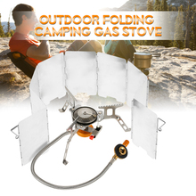 Estufa de Gas plegable portátil para acampar al aire libre, estufa de acero inoxidable para Picnic, senderismo, cocina de acampada 2024 - compra barato