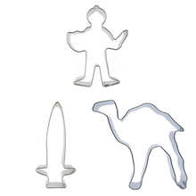 Sword, Braves, Camel shaped 3 piece biscuit cutting molds,  baking tools, cake decorating soft candy tools. 2024 - buy cheap