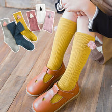 Calentadores de piernas de punto con borlas para niña recién nacida, calcetín largo de 1-8y 6 colores, hasta la rodilla 2024 - compra barato