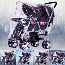 Capa de chuva para carrinho de bebê em pvc, proteção contra chuva e impacto para o ar livre 2024 - compre barato