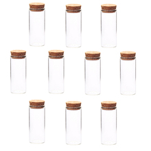 Drop shipping 10Pcs/set 30*70mm 30ML Glass Storage Bottle Candy Jar Bin with Wooden Cork Drift Bottle 2024 - buy cheap
