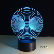 Lámpara LED nocturna abstracta 3D, luz acrílica de ambiente para escritorio, lámpara de mesa decorativa, nueva iluminación, envío directo AW-070 2024 - compra barato