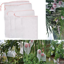 50 peças sacos de proteção de plantas de jardim frutas saco de rede anti pássaro cordão saco de rede 2024 - compre barato