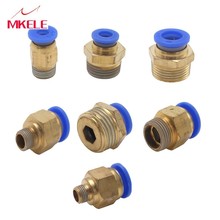 Straight Push In Fitting Pneumatic  4-12mm OD Hose Tube 1/8" 1/4" 3/8" 1/2" Male Thread Connector Pneumatic Fitting PC Series 2024 - buy cheap