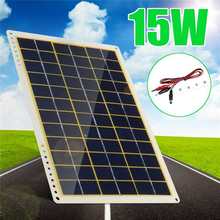 New15W-Panel Solar policristalino, 12V, con Clip de línea, 4X ventosas para acampar al aire libre, luz de emergencia, resistente al agua 2024 - compra barato