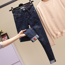 2019 Autumn Jeans Woman Casual Stretch Denim Elastic High Waist Skinny Jeans Trouser Ankle Length Pencil Pants Plus Size  G3P7 2024 - buy cheap