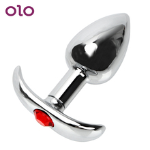 Olo metal anal plug aço inoxidável butt plug cristal jóias brinquedos sexuais para mulheres masculino erótico massagem de próstata estimulação butt 2024 - compre barato