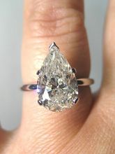 Грушевидный белый камень, Штабелируемый грушевидный камень для женщин, кольцо для свадьбы, помолвки, размер 6-10 2024 - купить недорого