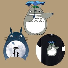 Parches de Totoro para ropa, apliques de transferencia de calor de vinilo para camiseta, pegatinas de ropa, insignia, bricolaje 2024 - compra barato