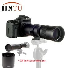 Телеобъектив JINTU 420-1600 мм F/8,3-16, телеобъектив с увеличением 2X для Sony A99V A99 A77 A68 A65 A58 A57 A55 A37 A35 A900 A850 A580 2024 - купить недорого
