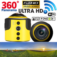Камера с обзором 360 градусов Detu, Wi-Fi, 1080P, 30fps, 8 Мп, рыбий глаз, 360, для виртуальных очков, занятий спортом на открытом воздухе 2024 - купить недорого