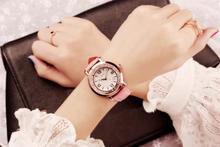 Mulheres da moda Strass Pulseira de Couro Relógio de Aço Inoxidável Analógico Quartz Relógio de Pulso Lady Casual Luxury Relógios de Diamantes 2024 - compre barato
