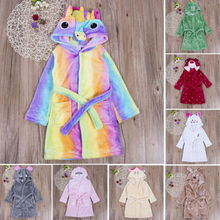 Детская Фланелевая пижама в виде единорога 2024 - купить недорого