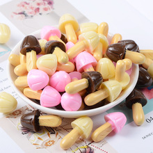 100 unids/lote de caramelos de chocolate de seta sólida de simulación de resina, 31x16mm, artesanías kawaii, de decoración para el hogar 2024 - compra barato