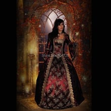 Tailored!Classical Red gold lace Duchess Queen 16th Medieval  Renaissance Gown Era Halloween Retro Cosplay dress all size HL-505 2024 - buy cheap
